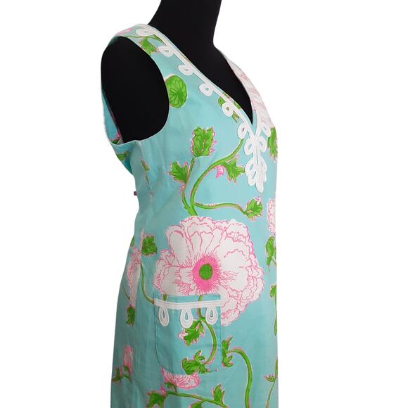 Lilly Pulitzer Sidonie Shift Dress Fresh Water Bursting Blooms Engineered Sz 2 - Picture 4 of 12